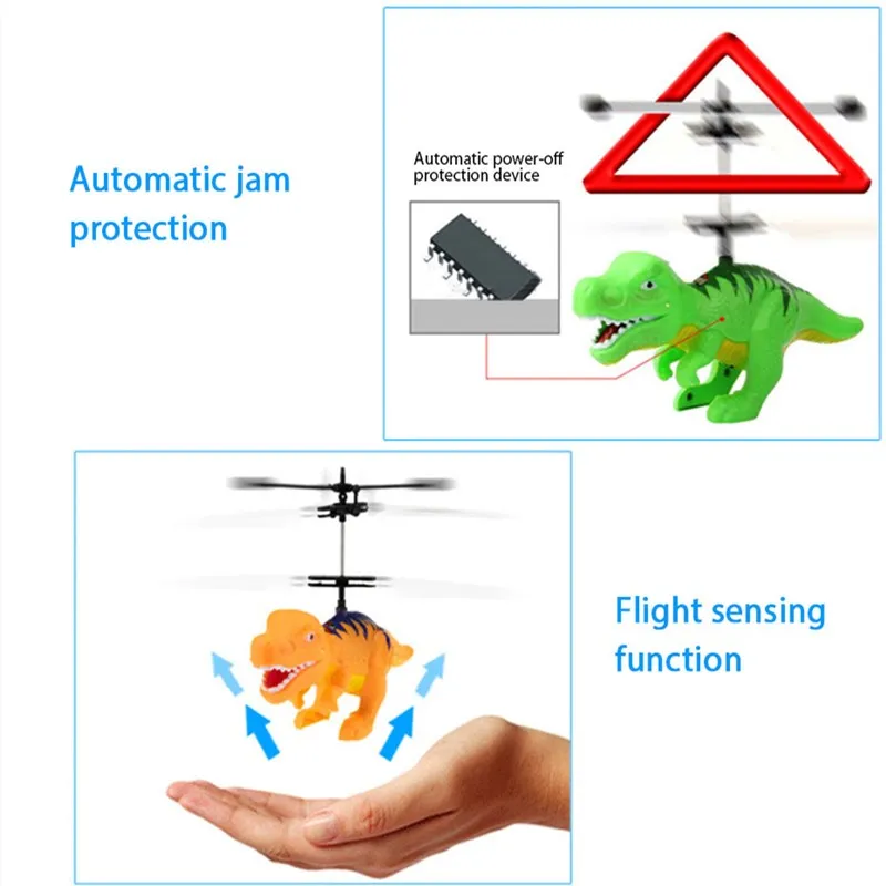 HGRC Mini RC Dinosaur Aircraft Anti-resistant Infrared Gesture Sensing Model helikoptera Zwierzęta Latające Drony Zabawki dla dzieci
