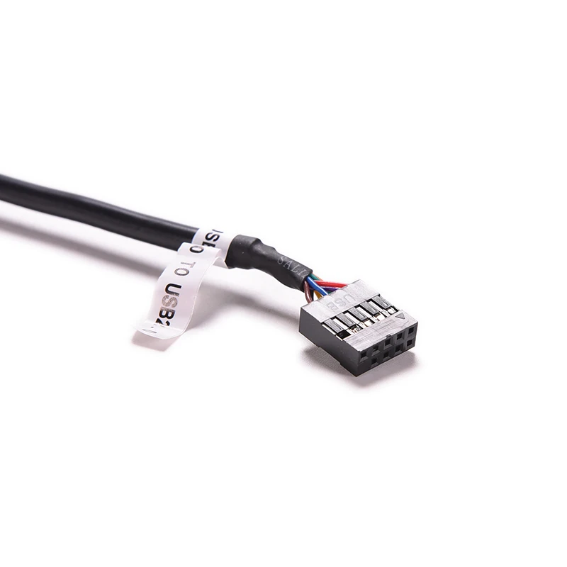 1 USB 2.0 9Pin Płyta główna Kobiet do 20Pin USB 3.0 Obudowa Męski Adapter Kabel Czarny 12 cm 480 Mb / s USB3.0 Kabel do Transmisji Danych