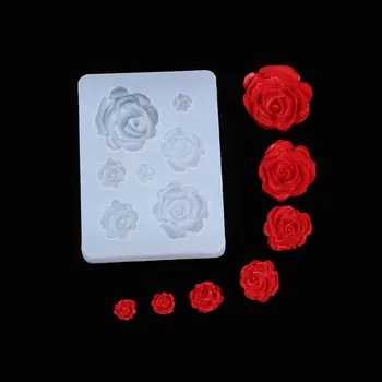 7 Rozmiarów Żywicy Róża Kwiat Wisiorek Silikonowa Forma Z Żywicy Biżuteria Robi Rzemiosło