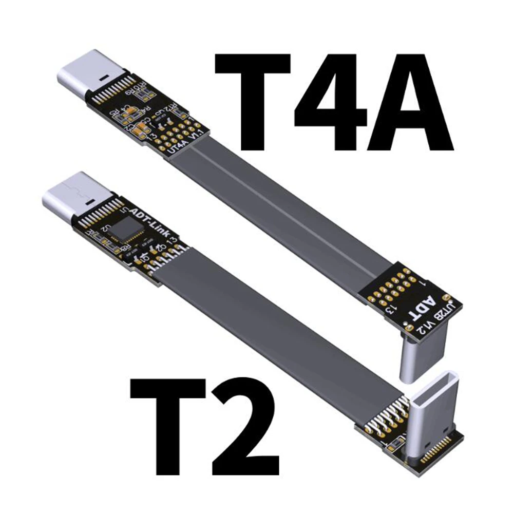 USB 3.1 Płaski Kabel USB Data Extension Cable Między Mężczyznami i Kobietami Up/Down, Right pod kątem USB3.1 Extender Type C To Type C Cord Riser Card
