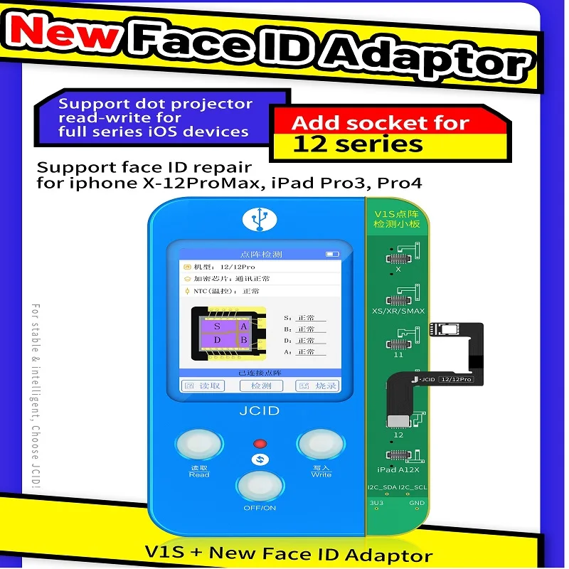 JC JCID V1S Hosta z Punktowym Projektorem Matryca Face ID Board Dla iPhone 12 Mini 12/12Pro 12 Pro Max