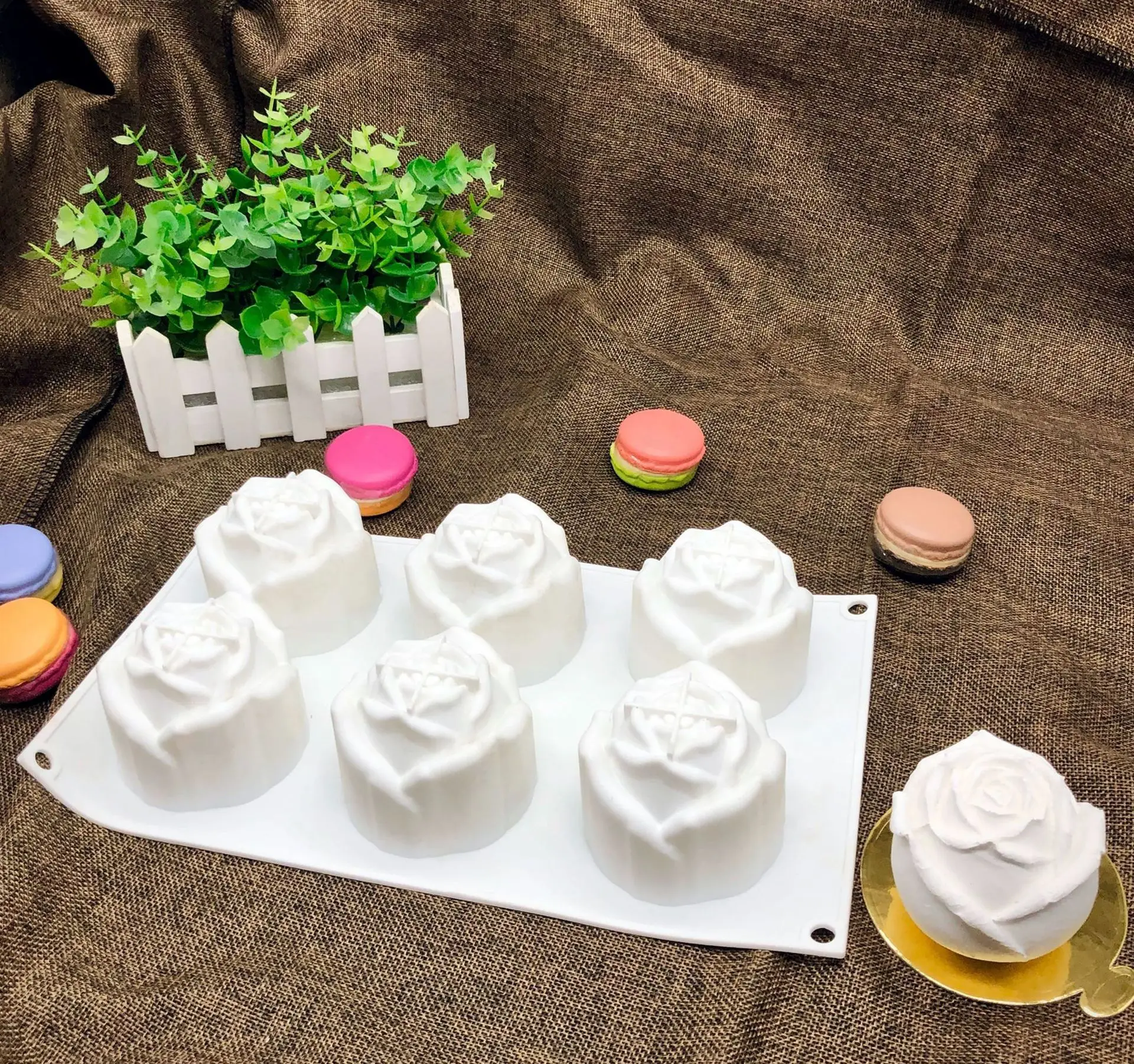 Bloom Rose Silikonowe Formy Ciasto 3D Kwiat Fondant Formy Ciastko Galaretki Cukierki Czekoladowe Ozdoby do Pieczenia Narzędzie Formy