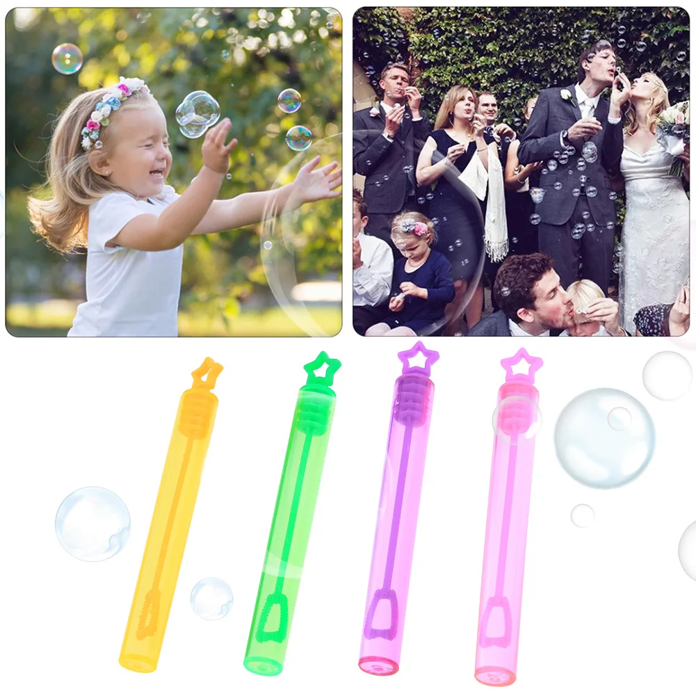 Wedding Pomperos De Jabon Para Bodas DIY Soap Bubble Water Bottles Kid Toy Empty Wand Tube for Birthday Party