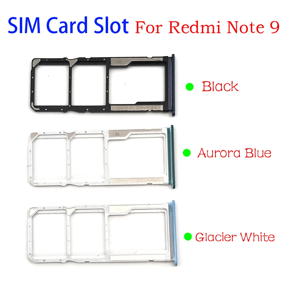 10 szt./Lot, Uchwyt tacki Karty Sim Do Xiaomi Redmi Note 9 / Note 10 Części Zamienne