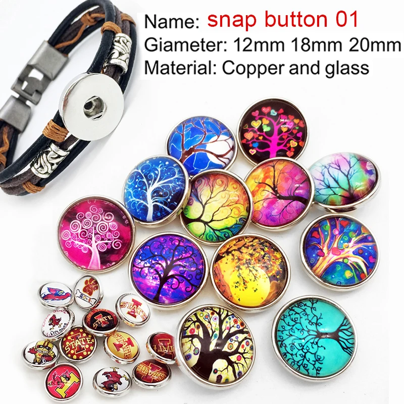 Murse RN glass snap button jewelry DIY Round photo cabochons flat back TW1166