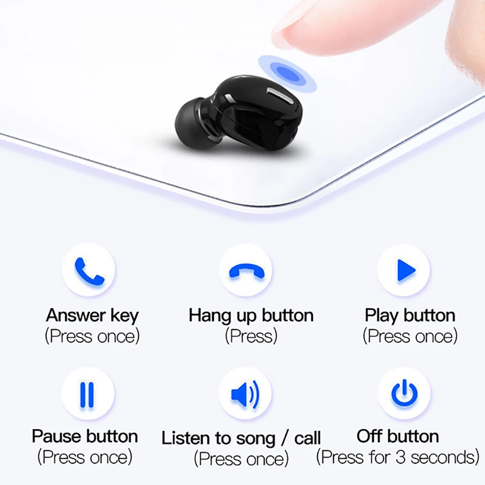 X9 Mini Bluetooth 5.0 Słuchawki W Uchu Sport z Mikrofonem zestaw Słuchawkowy Słuchawki dla Samsung Słuchawki Huawei Xiaomi