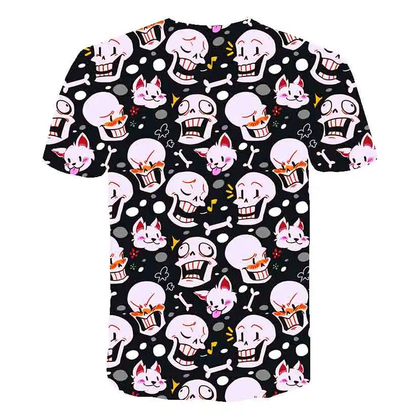Undertale Cute Skull Sans Print 3D KIDS T-shirt Men/Women Hipster Hip Hop Boys Tshirt Cool Summer Short Sleeve T Shirt