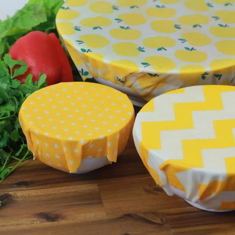 2021 3Pack Beeswax Wrap Eco Friendly Kitchen Wrap Wymiana Organiczny Naturalny Wosk Pszczeli wielokrotnego użytku Mieszany Wzór Wosk Pszczeli Spożywcze Okłady