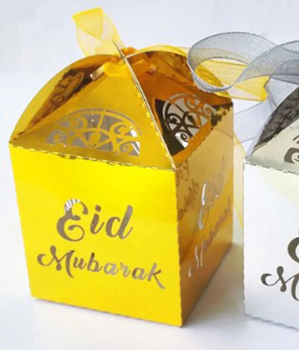 20szt Papierowe Pudełko czekoladek Ramadan Ozdoby Eid Mubarak Pudełko Ramadan Kareem Partii Wystrój Islamski ID Muzułmański Festiwal Dostawy