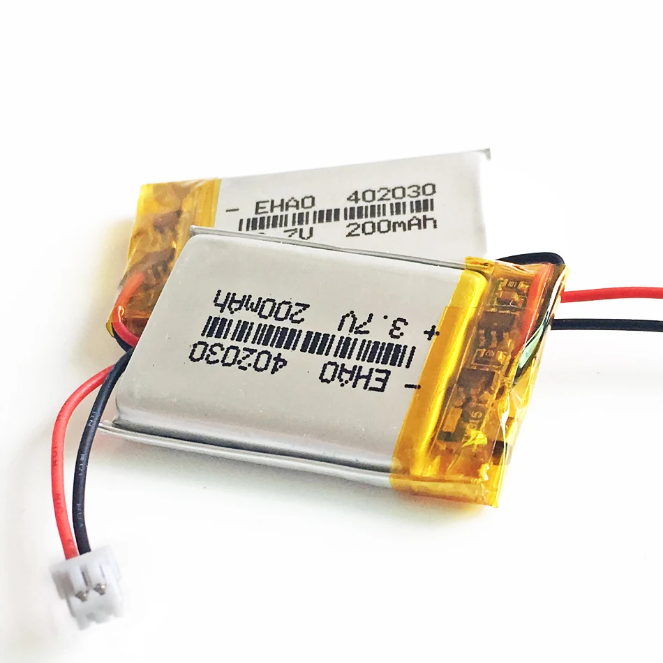 5 szt. 3.7 200 mah Litowo-Polimerowy Akumulator LiPo z JST 1.25 mm 2p wtyczka Do odtwarzacza Mp3, Aparatu, Bluetooth, GPS, e-część