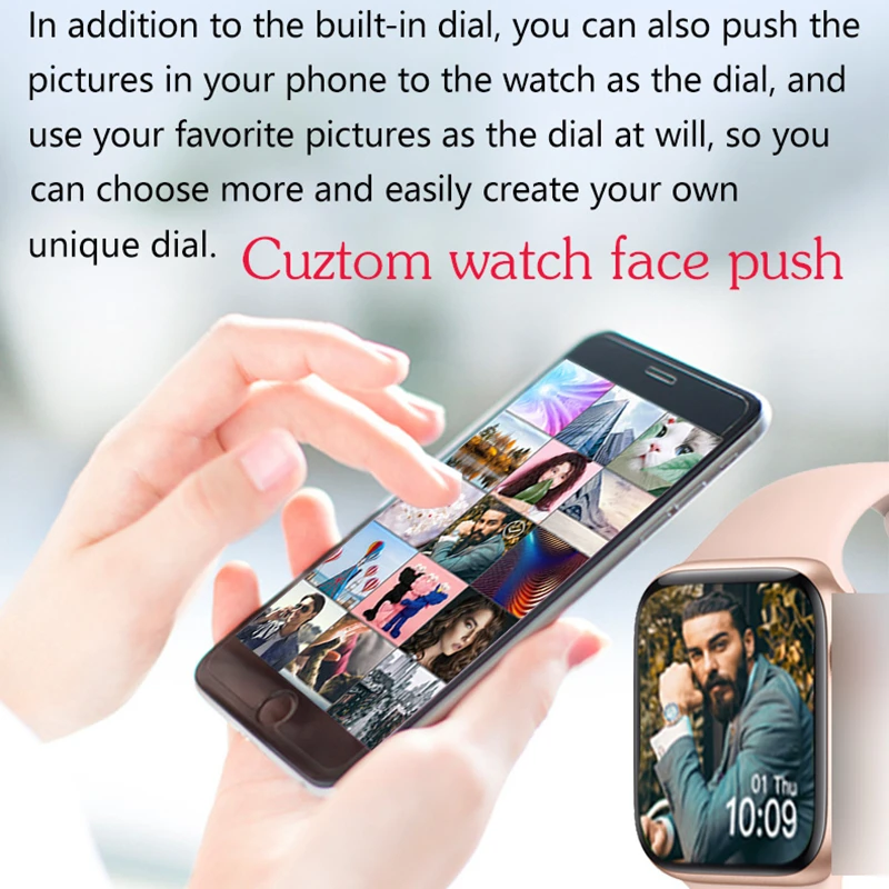 HW22 Bluetooth Call S6 1.75-calowy Smart Watch Mężczyźni Kobiety DIY Astron Watchface Wodoodporny Fitness Moda Smartwatch PK HW12 HW16