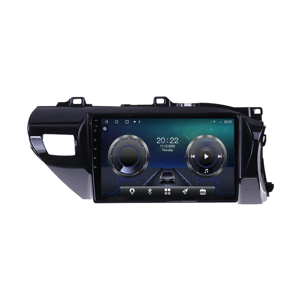 Android 10 Do Toyota Hilux Pick Up AN120 - 2021 Samochodowe DVD GPS Nawigacja Auto Radio Wideo Stereo Odtwarzacz Multimedialny radioodtwarzacz