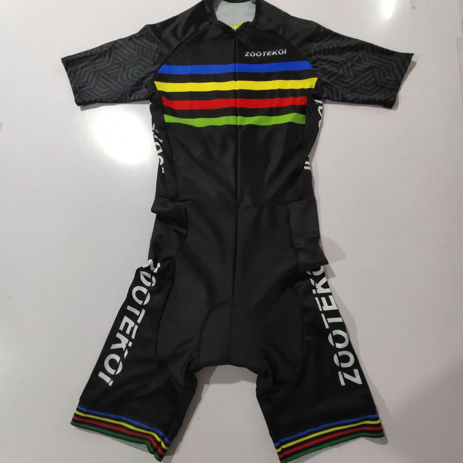 ZOOTEKOI Men Triathlon Skinsuit Highquality Cycling Jersey Short Sleeve Suit 9d Gel Road Bike Jersey Jumpsuits Maillot Ciclismo