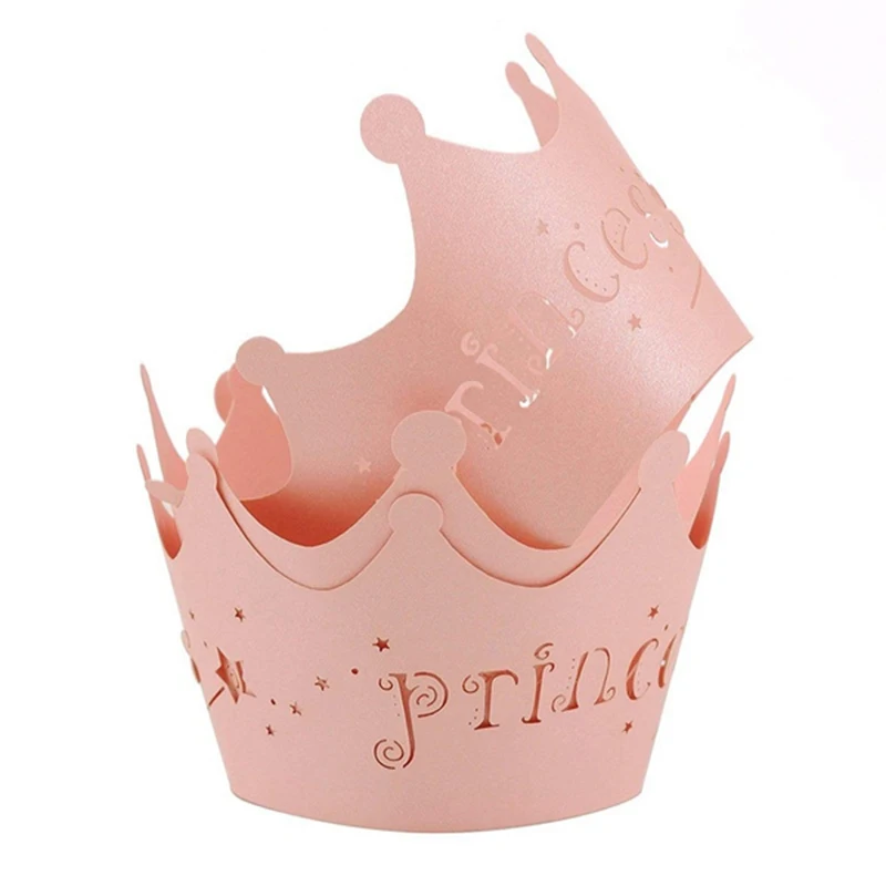 25szt Księżniczka Korona Ciastko Opakowania Wkładki do Pieczenia Ciasta Kubek Muffin Papierowe Uchwyty na Urodziny dla Dzieci Prysznic Partii Dekoracji Dostawy