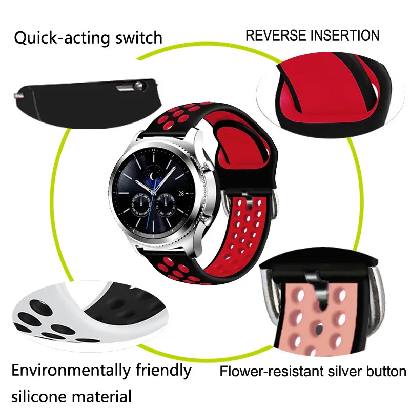 Silikonowy pasek Do TicWatch Pro 3/3 GPS Smart Watch Band Sport 22 mm Bransoletka Zegarek Paski Do TicWatch Pro 2020 GTX Correa