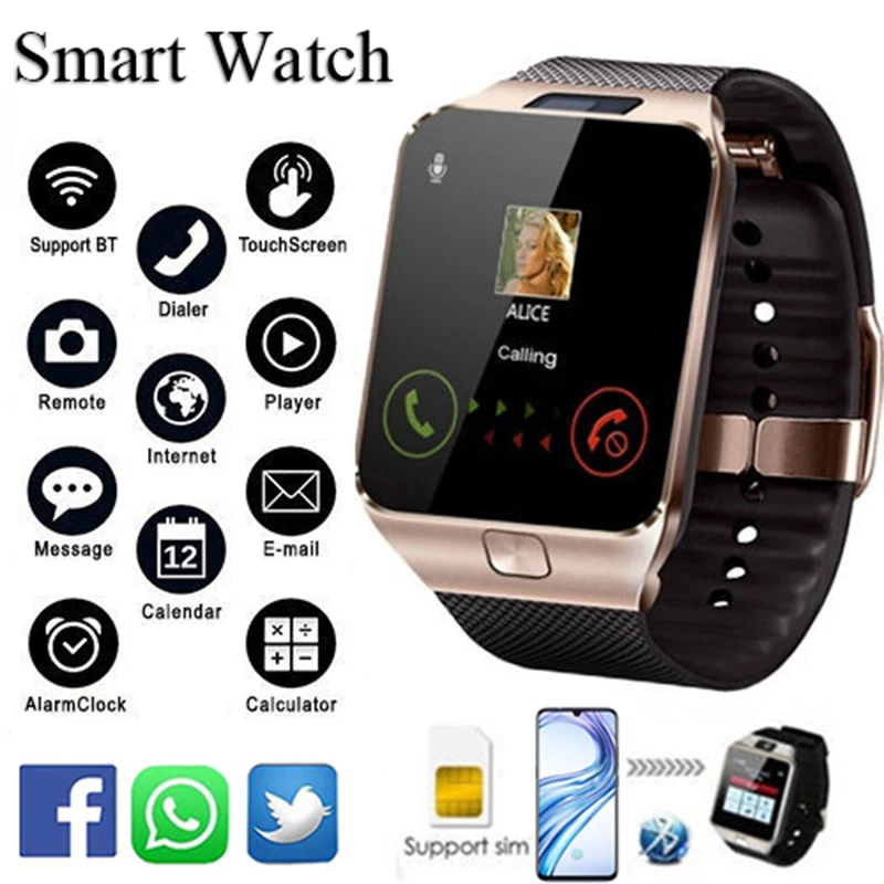 2019 Bluetooth DZ09 Smart Watch Relogio smartwatch z systemem Android telefon fitness tracker reloj Smart Zegarki subwoofer kobiety mężczyźni dz 09