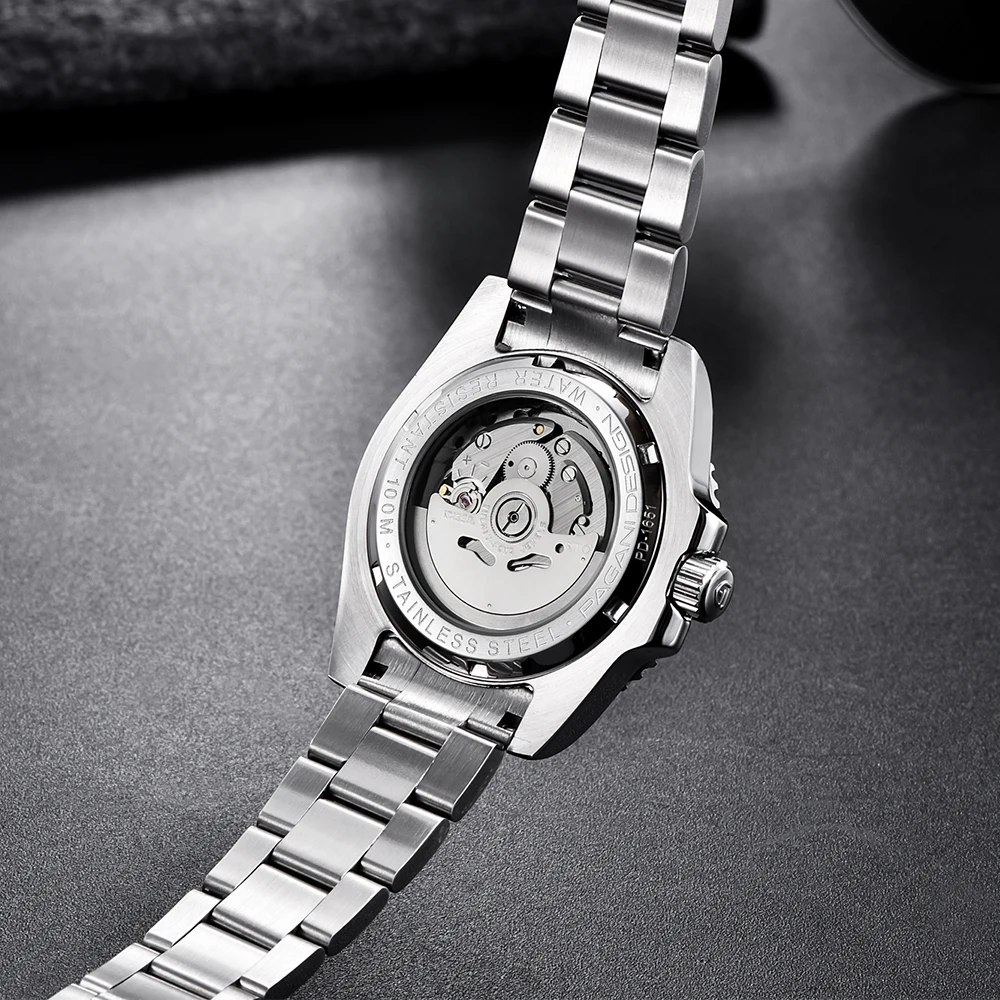 PAGANI DESIGN Luxury Brand Mody Mężczyzna Automatyczny Zegarek Ze Stali Nierdzewnej Wodoodporny zegarek Mechaniczny Zegarek Luksusowe Zegarki Ze Szkła szafirowego wykonanie