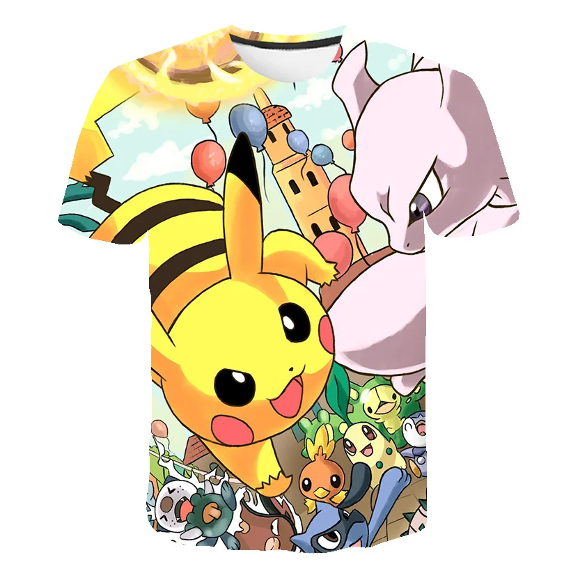 2021 odzież Dziecięca Drukowanie 3D Kreskówka Harajuku Anime t-shirt dla chłopców, Dziewczynek Z krótkim rękawem Zabawny t-shirt O-neck Casual topy