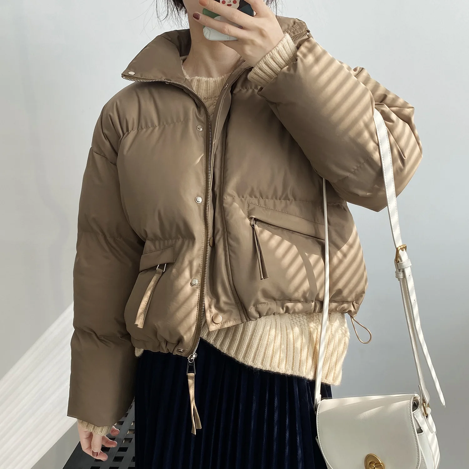 Gruby puch, bawełniana odzież damska, krótka zima 2021 nowy przypływ torba odzież koreańskiej wersji wolnego bawełny płaszcz