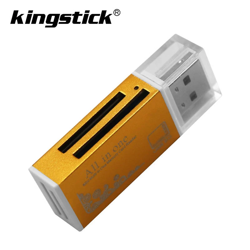 4 W 1 USB 2.0 Lighter Shape Card Reader Obudowa Ze Stopu Aluminium, Szybki Czytnik Kart Pamięci Przenośne Wsparcie M2, MS/MS PRO, Itp