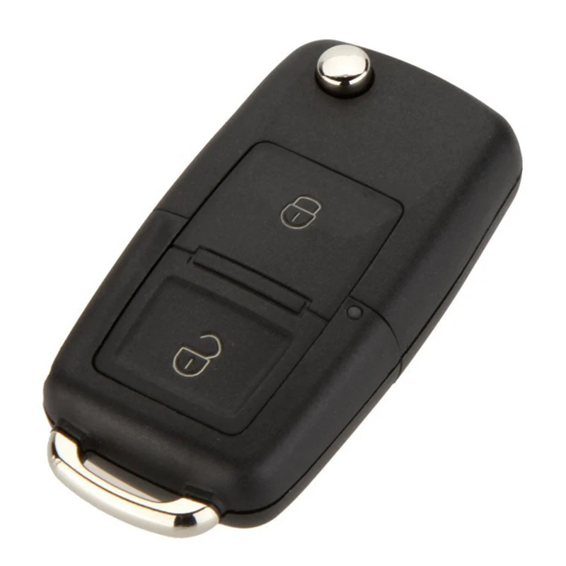 Wymiana 2 Przycisku Keyless Entry Remote Flip Składany Brelok Samochodowy Shell Case i Klawiatura Kompatybilne z VW Volkswagen Golf