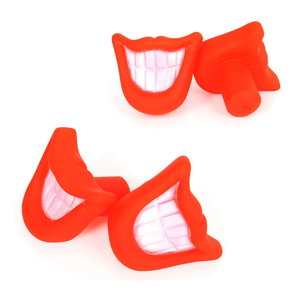 Smile Puppy Dog Toys Big Red Lip Rubber Toy Cute Dog Lips For Pet Dogs With Sound Squeaker Funny Toys Smile Dog Puppy Toy