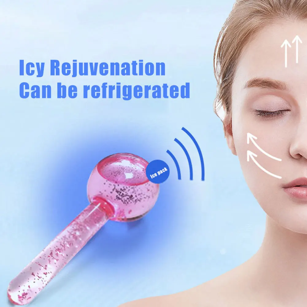 Ice Roller Face Massager Ball Twarzowy Ice Cooling Globes Dokręcić skóry Zmniejszają obrzęk Masaż Twarzy i oczu Pielęgnacja Skóry Beauty Tool