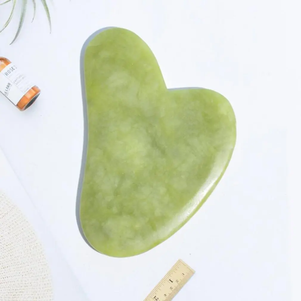 Masażu Deska Z Kamienia Naturalnego Jade Guasha postała przeciw SPA Heart Shaped Scraping Plate Scraping Plate Beauty Tool