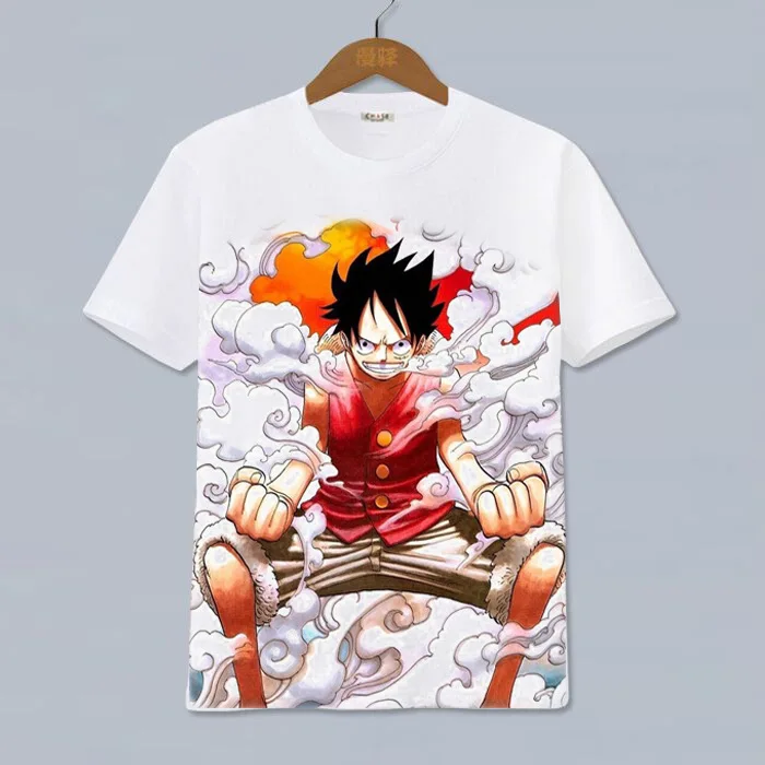 One Piece Luffy Sauron Anime Peryferyjna Odzież Mężczyźni Kobiety Kreskówka koszulka Harajuku Ullzang Koszulka Moda Japońska t-shirt Topy