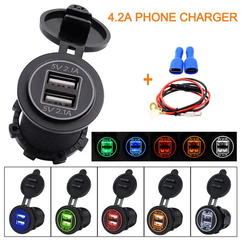 4.2 A Dual USB Car Charger Zapalniczki samochodowej Dual-aperture Charger In The Car For Huawei Charger for car Accessories