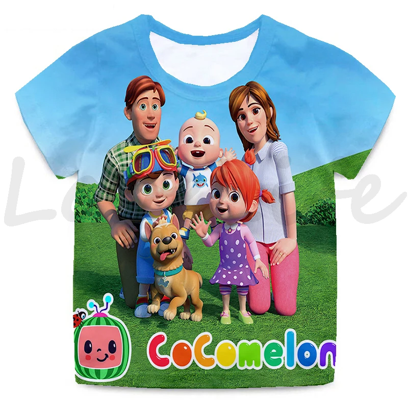 3D Drukowania Koszulki 2021 Dzieci Cocomelon Chłopcy Dziewczęta Dziecko Koszulki Topy Harajuku Ulica Letnia dla Dzieci Kreskówka Animowane Koszulki