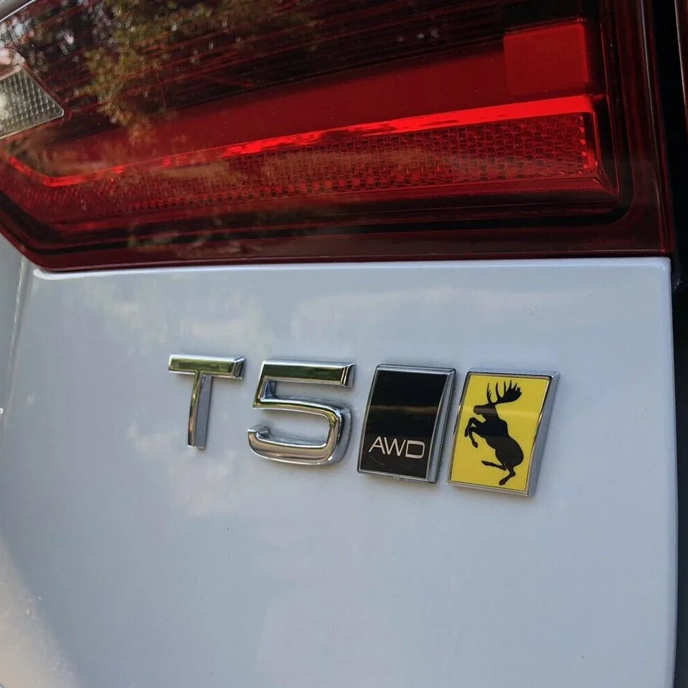 Samochód Ikona Logo Bagażnik Naklejka Do Volvo XC90 S80 XC60 S60 S90 V40 V90 V60 D2 D5 T4 T5 T6 T8 AWD RDESIGN TWIN ENGINE Napis
