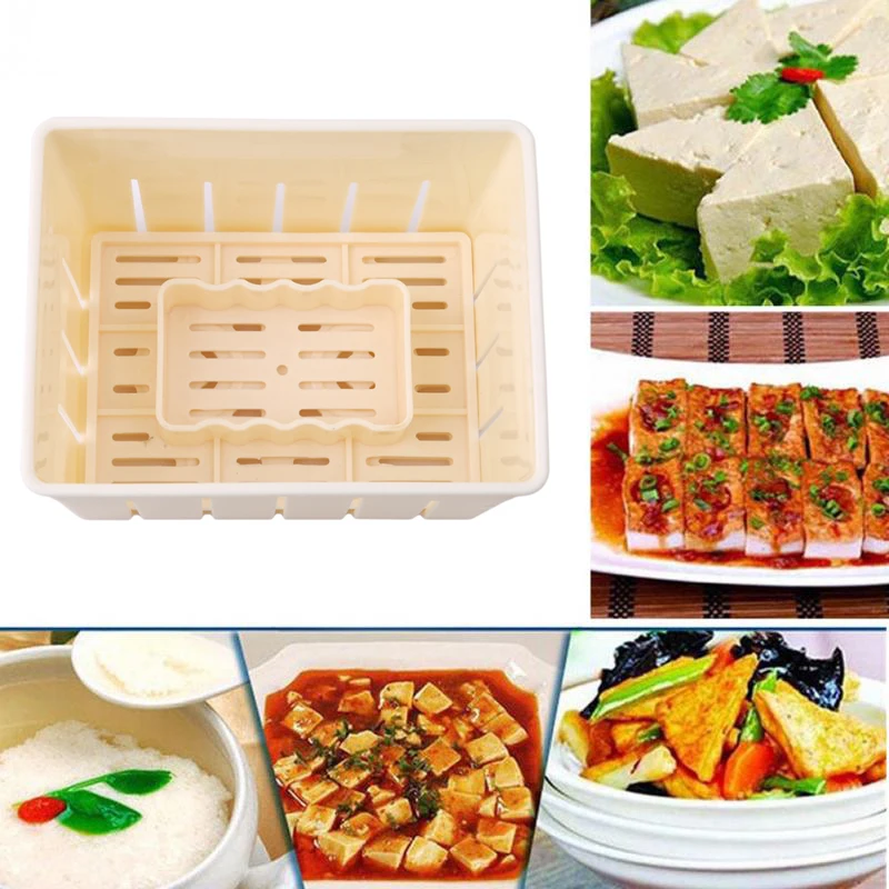 1 szt. DIY z Tworzyw sztucznych Domowe Tofu lub Herbaty Formy Zestaw Tofu Maszyna Zestaw Sojowy Formy z Ser Tkaniny Kuchnia