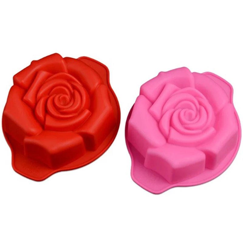 Non-stick Nowy Kwiat Róży Kształt Silikonowe Formy Ciasto Deser Czekoladowy Pieczenia Ciasteczka jelly Dekoracji Narzędzia do Urodzin, Wesela