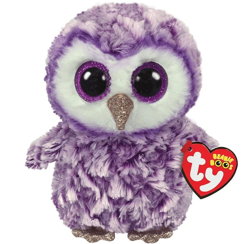 15 Cm Ty Zimowa Big Black Eyes Austin Świecący Black And White Face Owl Animal Miękkie Miękkie Pluszowe Zabawki Lalka Prezent Na Urodziny Dla Dziecka