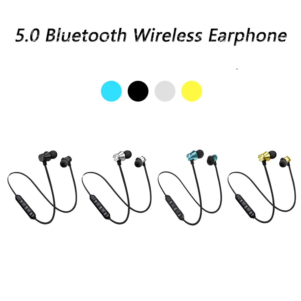 5.0 Słuchawki Bluetooth Sportowy Pasek Na Szyję Magnetyczny Bezprzewodowy Zestaw Słuchawkowy Stereo Słuchawki Muzyczne, Metalowe Słuchawki Z Mikrofonem Dla Wszystkich Telefonów