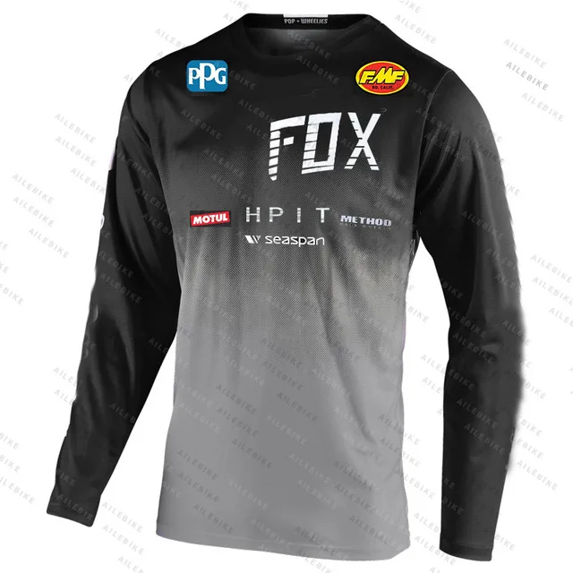 2021 górskie Męskie koszulki Hpit Fox Mountain Bike MTB Koszule Offroad DH Motorcycle Jersey Motocross Sportwear Clothing FXR Bike