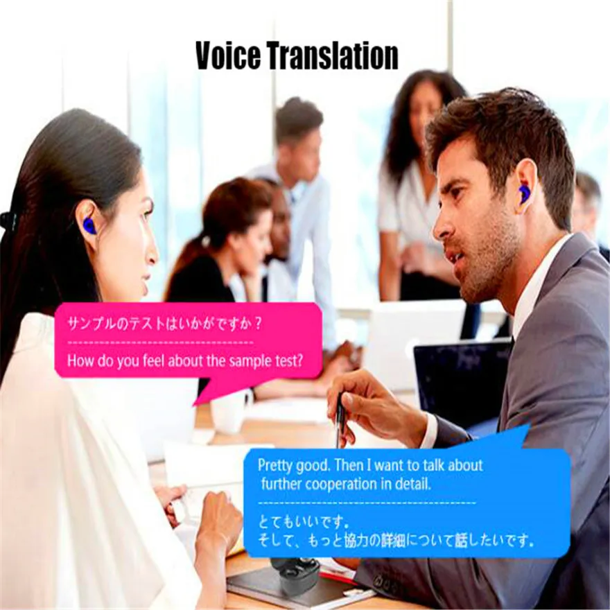 Aptx Multi Language Voice Translator Noise Reduciton Słuchawki Bluetooth Tws Słuchawki Bezprzewodowe, Słuchawki Nauszne, Słuchawki