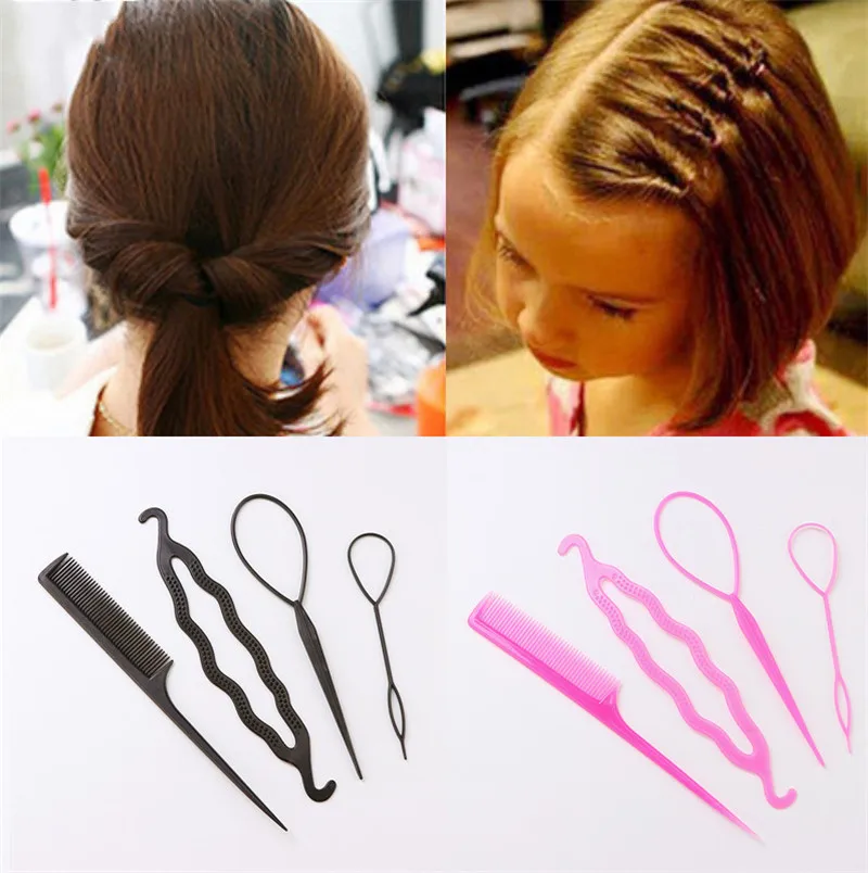 DIY Magiczny Grzebień Do Włosów Ciągnąc Narzędzia Do Stylizacji Włosów Lokówki Updo Maker Hair Style Zestaw Narzędzi dla Dziewczyn Kobiet nakrycia Głowy Akcesoria Do Włosów
