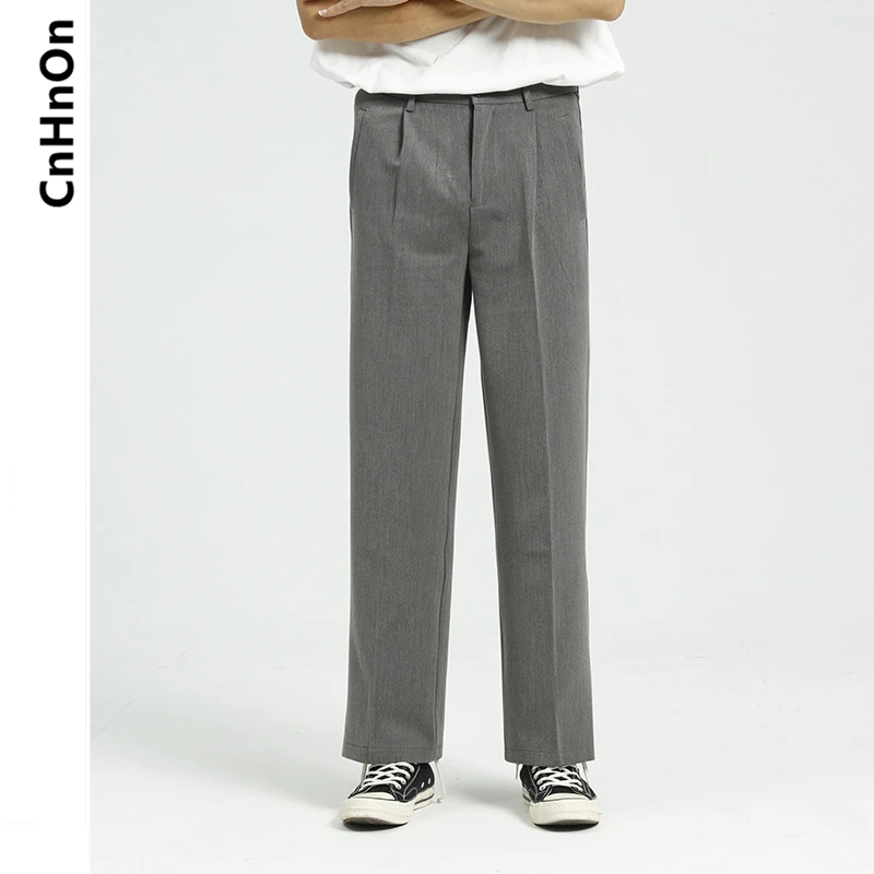 Nowy styl szerokie spodnie męskie koreański styl luźna proste spodnie czysty kolor wild męski trend M8-A-1132