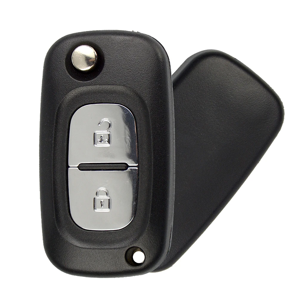 OkeyTech 2/3Buttons Flip Remote Car Key Shell Case Etui Do Renault Clio Megane Kangoo Wymiana Modu Składanej Необрезанного ostrza