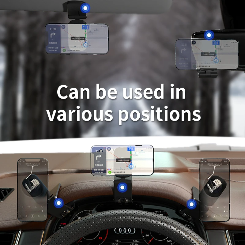 Sumitap Uchwyt Samochodowy do Telefonu Magnetyczny GPS, Deska Rozdzielcza Uchwyt Nawigacji Zacisk Wentylacyjny Mocowanie HUD Uniwersalny Magnes Panel Samochodowy Cofania Podstawa