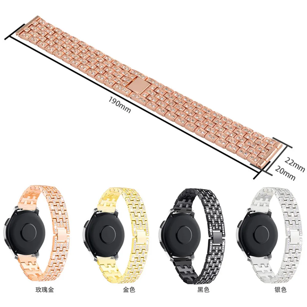 Pasek do zegarka Samsung Galaxy Watch 3 41mm 45mm Aktywny 2 Metalowych Алмазно-inkrustowane paska do zegarka samsung galaxy watch 42mm 46mm
