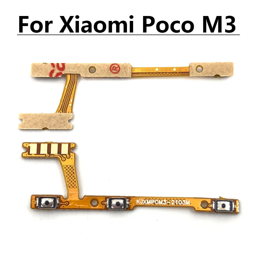 10SZT Części Zamienne Do Xiaomi Poco M3 Power On Off Volume Key Button Flex Cable