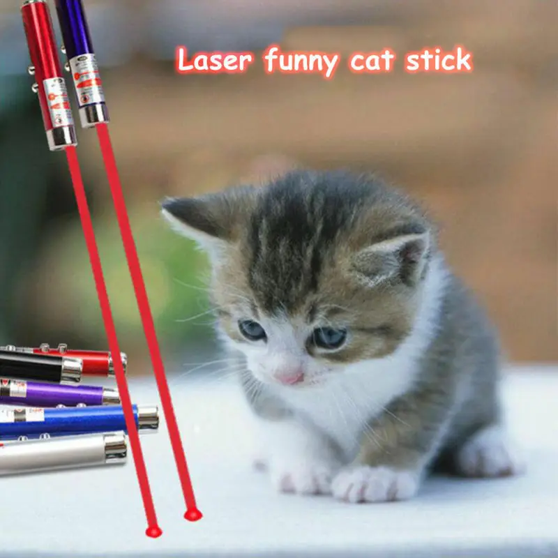 Zabawny Pet LED Laserowa Zabawka Kot Laserowa Zabawka Kot Wskaźnik Świetlny Uchwyt Interaktywna Zabawka Indeks Do Pracy Szkolenia Mini-Latarka