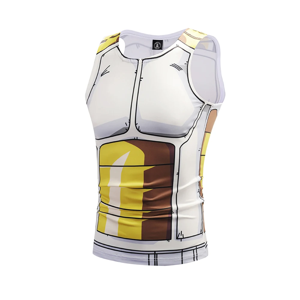 Vegeta Vest Dragonball Z Angemon Fitness Quick Dry Pant Tight 3D vest Cosplay Costume Hot Anime Cosplay for wear daily