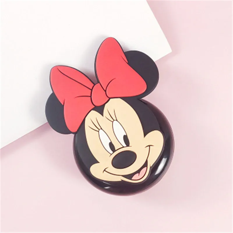 Disney Mickey Minnie New Baby Cute Air Cushion Comb With Mirror Folding Cartoon Girl Comb Anti-Static Massage Comb Girl Gift