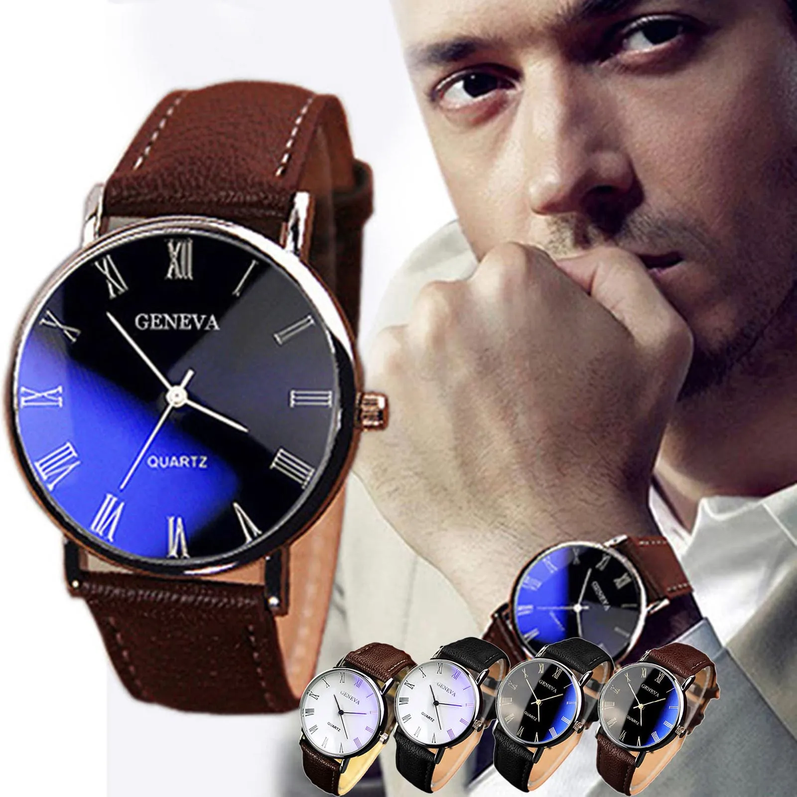 HONHX Watch watch for men Top Brand watch men Men watch Zegarki Gift men GENEVAS 110 Męskie biodrowo-zegarek Moda Blu-ray Roman