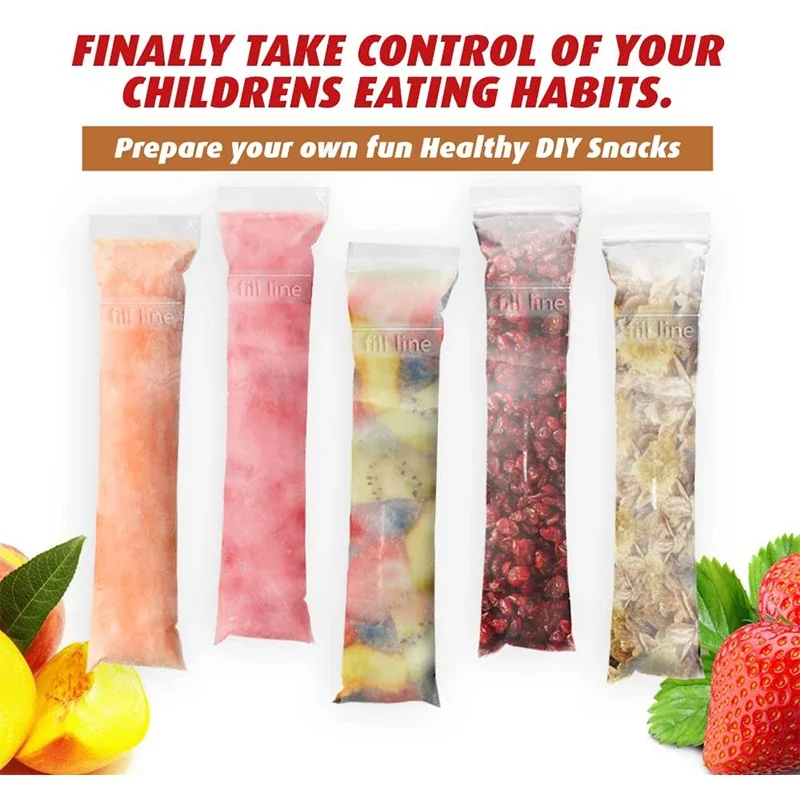 10/50/130PCS Ice Popsicle Molds Jednorazowe samouszczelniające zgodne Mrożone DIY Candy Bar Z Lejkiem Domowe Narzędzia