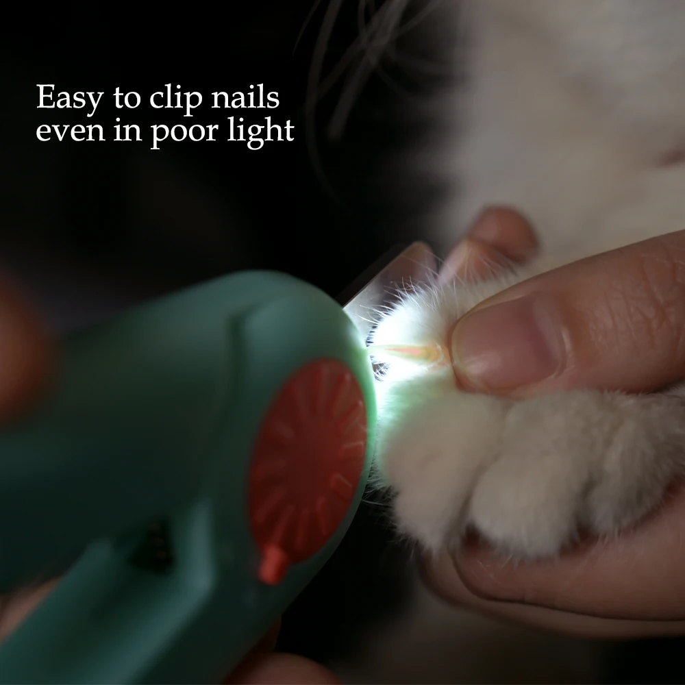 Cat Nail Clipper Pet Cutter LED Light Grooming Scissors Nails Claw Trimmer Puppy Small Nail Clippers Pet Claw Nail Supplies